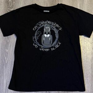 Wednesday X-Large 14/16 Black Graphic T-Shirt
